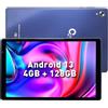 CWOWDEFU Tablet 10 Pollici Android 13 Tablet Octa Core 4GB RAM 128GB Memoria WiFi 6, GPS, IPS HD Touch Screen Tablet per Bambini (Blu)