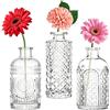 SuproBarware Set di mini vasi, 3 pezzi piccoli vasi di vetro vintage decorativi, vasi per fiori per decorazioni da tavolo, centrotavola, decorazioni matrimoniali