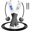 Uten Corda per Saltare Senza Cordone, Corda Salto Regolabile con Timer, Calorie Conta Elettronico LCD, Fitness/Perdita di Peso/Boxe/Altezza Lunga, Corda per Saltare Smart per l'Uomo Donna Bambini