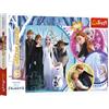 Trefl- Puzzle Glitter Die Eiskönigin 100 Elementi, nel Bagliore dell'amore, per Bambini dai 5 Anni, Colore Disney Frozen 2