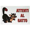 CAMON TARGA HUMOR ATTENTI AL GATTO B509/C