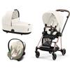 Cybex + - Cybex Platinum Trio Mios 3.0 Off white Telaio RoseGold con Aton S2