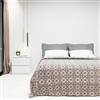 Byour3 - Copriletto Cotone Misto Matrimoniale Letto Singolo Piazza E Mezza Fantasia Primaverile Estivo Telo Arredo Copritutto Multiuso Copridivano GrandFoulard Coperta (Vietri Bordeaux, Singolo)