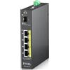 Zyxel Switch di rete Zyxel RGS100-5P Non gestito L2 Gigabit Ethernet (10/100/1000) Supporto Power over (PoE) Nero [RGS100-5P-ZZ0101F]