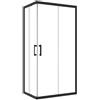 SENSEA Box doccia con ingresso angolare scorrevole Easy rettangolare L 90 x L 70 x H 190 cm in vetro, sp. 6 mm vetro senza finitura / trasparente nero