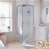 SENSEA Box doccia con ingresso angolare scorrevole Easy quadrato L 80 x L 80 x H 190 cm in vetro, sp. 6 mm smerigliato cromo
