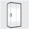 SENSEA Box doccia con ingresso angolare scorrevole Easy rettangolare L 90 x L 70 x H 190 cm in vetro, sp. 6 mm smerigliato nero