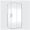 SENSEA Box doccia con ingresso angolare scorrevole Easy rettangolare L 90 x L 70 x H 190 cm in vetro, sp. 6 mm smerigliato cromo