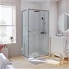 SENSEA Box doccia con ingresso angolare scorrevole Easy rettangolare L 100 x L 70 x H 190 cm in vetro, sp. 6 mm vetro senza finitura / trasparente cromo