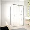 Leroy Merlin Box doccia con ingresso frontale scorrevole Ocean L 110 x H 195 cm, vetro 5 mm vetro senza finitura / trasparente profilo argento cromato