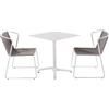 NATERIAL Set tavolo e sedie Livia NATERIAL in alluminio per 2 persone, bianco