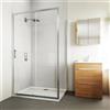 Leroy Merlin Box doccia con ingresso frontale scorrevole Verve L 100 x H 190 cm, vetro 6 mm vetro senza finitura / trasparente profilo cromato