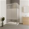 Leroy Merlin Box doccia con ingresso frontale scorrevole Verve L 100 x H 190 cm, vetro 6 mm serigrafato profilo cromato