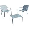 NATERIAL Set tavolo e sedie Idaho NATERIAL in alluminio per 2 persone, blu