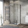 Leroy Merlin Box doccia con ingresso frontale battente Record L 90 x H 195 cm, vetro 6 mm profilo argento cromato