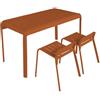 NATERIAL Set tavolo e sedie Idaho NATERIAL in alluminio per 2 persone, arancione