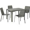 NATERIAL Set tavolo e sedie Idaho NATERIAL in alluminio per 4 persone, verde