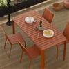 NATERIAL Set tavolo e sedie Idaho NATERIAL in alluminio per 4 persone, arancione
