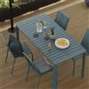 NATERIAL Set tavolo e sedie Idaho NATERIAL in alluminio per 4 persone, blu