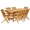 NATERIAL Set tavolo e sedie Antea NATERIAL in teak per 6 persone, marrone