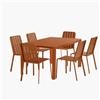 NATERIAL Set tavolo e sedie Idaho NATERIAL in alluminio per 6 persone, arancione