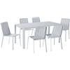 NATERIAL Set tavolo e sedie Idaho NATERIAL in alluminio per 6 persone, antracite