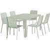 NATERIAL Set tavolo e sedie Idaho NATERIAL in alluminio per 6 persone, verde