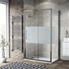 Leroy Merlin Box doccia con ingresso frontale scorrevole Record L 130 x H 195 cm, vetro 6 mm serigrafato profilo cromato