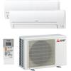 Mitsubishi Electric Condizionatore a muro multisplit inverter MITSUBISHI ELECTRIC MSZ-HR 9 + 12 14000 BTU classe raffreddamento A++, classe di riscaldamento A+, bianco