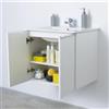 SENSEA Mobile sottolavabo e lavabo Essential bianco L 60 x H 90 x P 45 cm