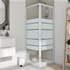 SENSEA Box doccia con ingresso frontale battente Essential L 80 x H 185 cm, vetro 4 mm serigrafato profilo bianco cromato