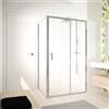 Leroy Merlin Box doccia con ingresso frontale scorrevole Ocean L 100 x H 195 cm, vetro 5 mm vetro senza finitura / trasparente profilo argento cromato