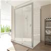 Leroy Merlin Box doccia con ingresso frontale scorrevole Style L 100 x H 200 cm, vetro 8 mm profilo argento cromato