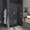 SENSEA Box doccia con ingresso frontale scorrevole Neo L 100 x H 200 cm, vetro 6 mm profilo nero spazzolato