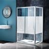 Leroy Merlin Box doccia con ingresso frontale scorrevole Namara L 120 x H 195 cm, vetro 8 mm serigrafato profilo argento cromato