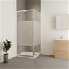 Leroy Merlin Box doccia con ingresso frontale battente Verve L 80 x H 190 cm, vetro 6 mm serigrafato profilo cromato