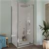 Leroy Merlin Box doccia con ingresso frontale battente Bilbao L 80 x H 190 cm, vetro 6 mm profilo cromato
