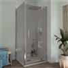 Leroy Merlin Box doccia con ingresso frontale battente Bilbao L 100 x H 190 cm, vetro 6 mm fumé profilo cromato