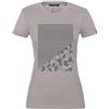 Salewa Donna Geometric Dry W T-Shirt T-Shirt, Heather Grey/Camou&Stripes, 48/42