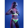Glow - PERSUASIVE Reggiseno con coppa aperta e mutandine - Verde neon