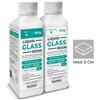 Reschimica LIQUID GLASS RESIN - Resina epossidica trasparente ad effetto vetro, sicura e facile da usare (2:1), Confezione 300 gr (200 gr A + 100 gr B)