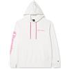 Champion Legacy Neon Spray Powerblend Terry Contrast Logo Felpa con Cappuccio, Bianco, S Uomo