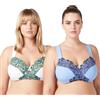 Curve Muse Women Plus Size Minimizer Reggiseno Sfoderato Senza Fili con Confezione in Pizzo ricamato-2-Latticello, Pomodoro di Ciliegia-7E