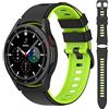 Generic Cinturino per Samsung Galaxy Watch 4 40mm/44mm, 20mm Cinturino di Ricambio in Silicone per Samsung Galaxy Watch 4 Classic 42mm/46mm (Nero verde)