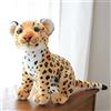 BYNYXI Leopardo di peluche, 33 cm, leone realistico, tigre, leopardo nero, pantera, leopardo di peluche, peluche per bambini, ragazzi e ragazze