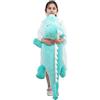 Aiuidun Dinosauro Peluche Giocattolo Morbido Big Dino Stuffed Animali, Carino Lungo Dinosauro Abbraccio Cuscino Lumbar Back, Regali per Bambini (100cm, Green - Happy)