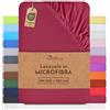 NatureMark Lenzuolo in microfibra a prezzo scontato! tante misure e colori di marca (lenzuolo 180x200-200x220 cm, Rosso Bordeaux)