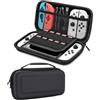 SOBEAU Custodia per Nintendo Switch e Switch OLED, Cover Custodia di Trasporto Protettive per Console Nintendo Switch , Custodia con 10 Cartucce di Gioco e altri Accessori per Switch OLED