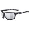 Uvex sportstyle 229, occhiali sportivi unisex, specchiato, comfort senza pressione e tenuta perfetta, black matt/silver, one size