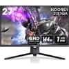 KOORUI Monitor Gaming 27 pollici, QHD 144 Hz Schermo, 1ms, DCI-P3 90% Farbumfangs, Adaptive Sync, 2560x1440, HDMI, DisplayPort, Eye-Care, VESA 75 x 75
